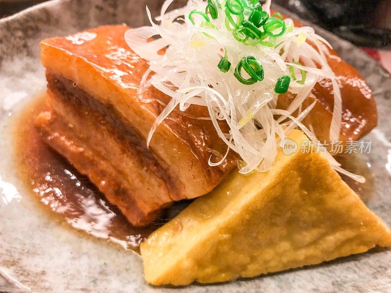 冲绳岛风味的红烧五花肉，食物模型