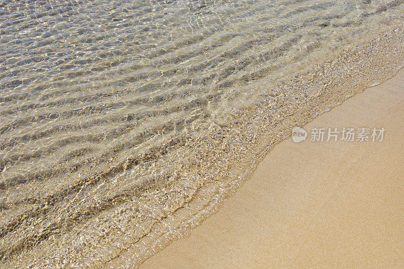 安提瓜和巴布达加勒比海滩的沙子和海浪