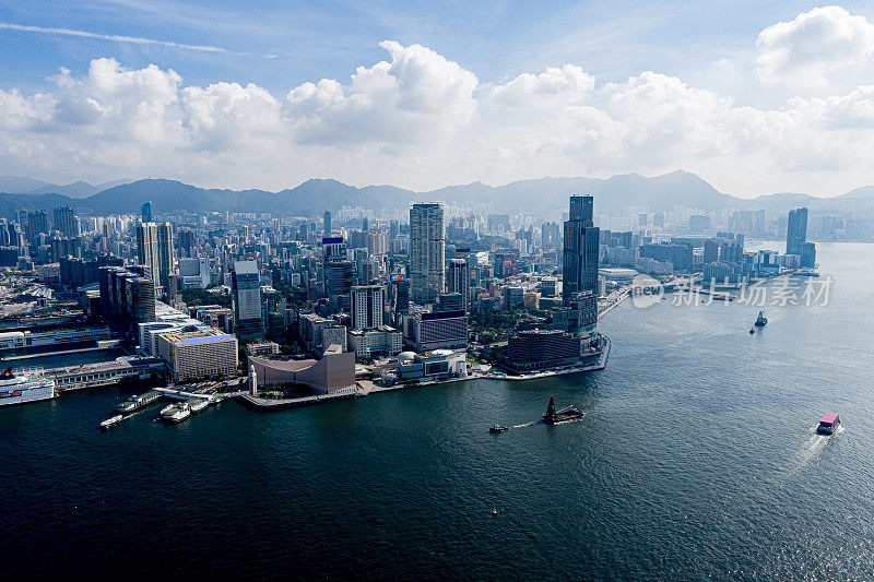 西九龙及维多利亚港全景