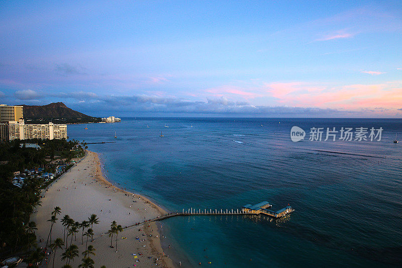 夏威夷的黄昏