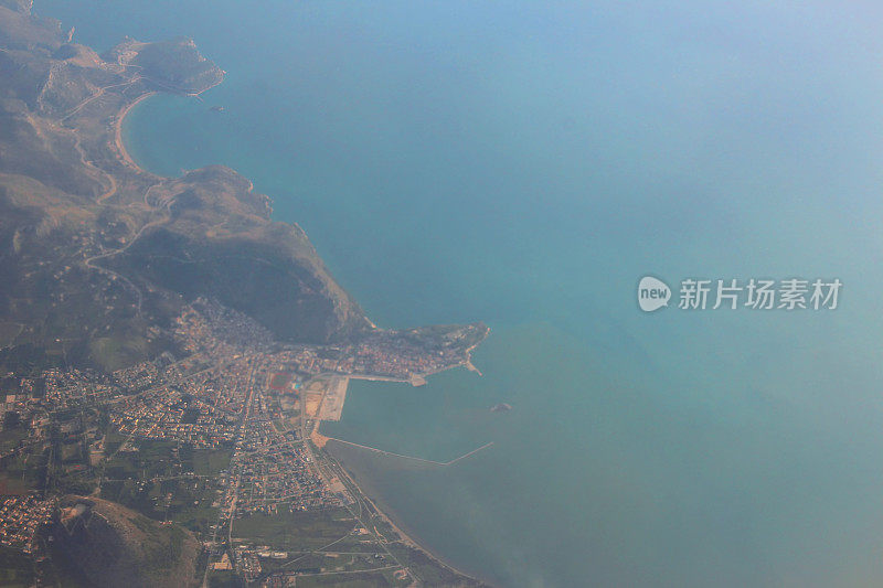 Nafplion城市鸟瞰图