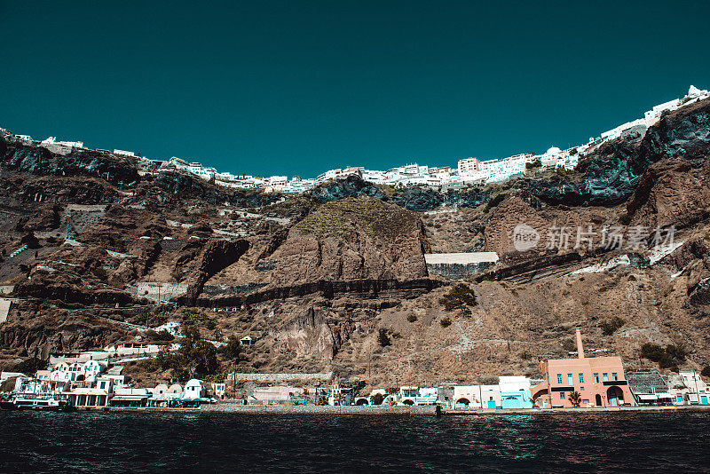 希腊圣托里尼岛美丽的建筑海景