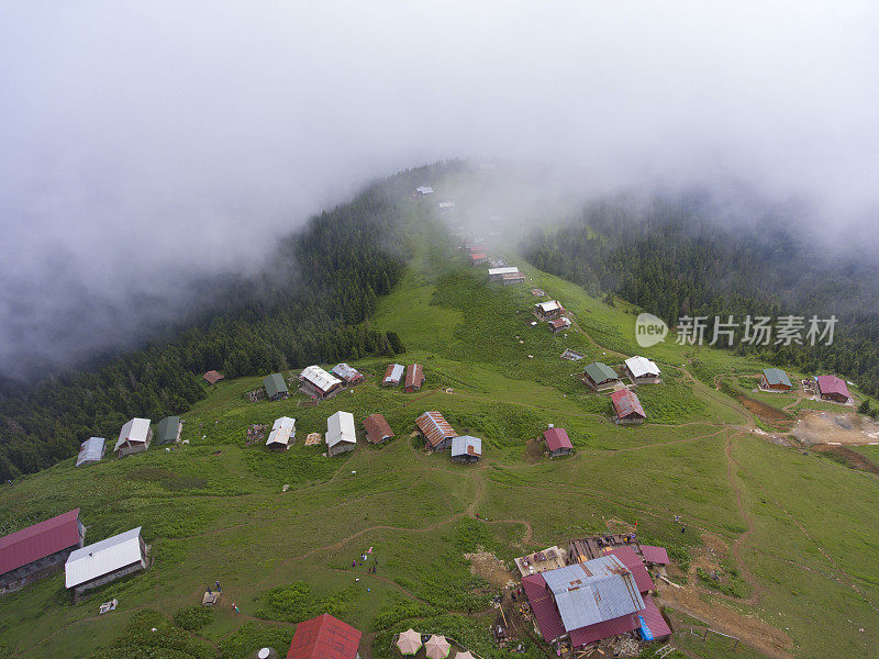 波固山区房屋鸟瞰图。