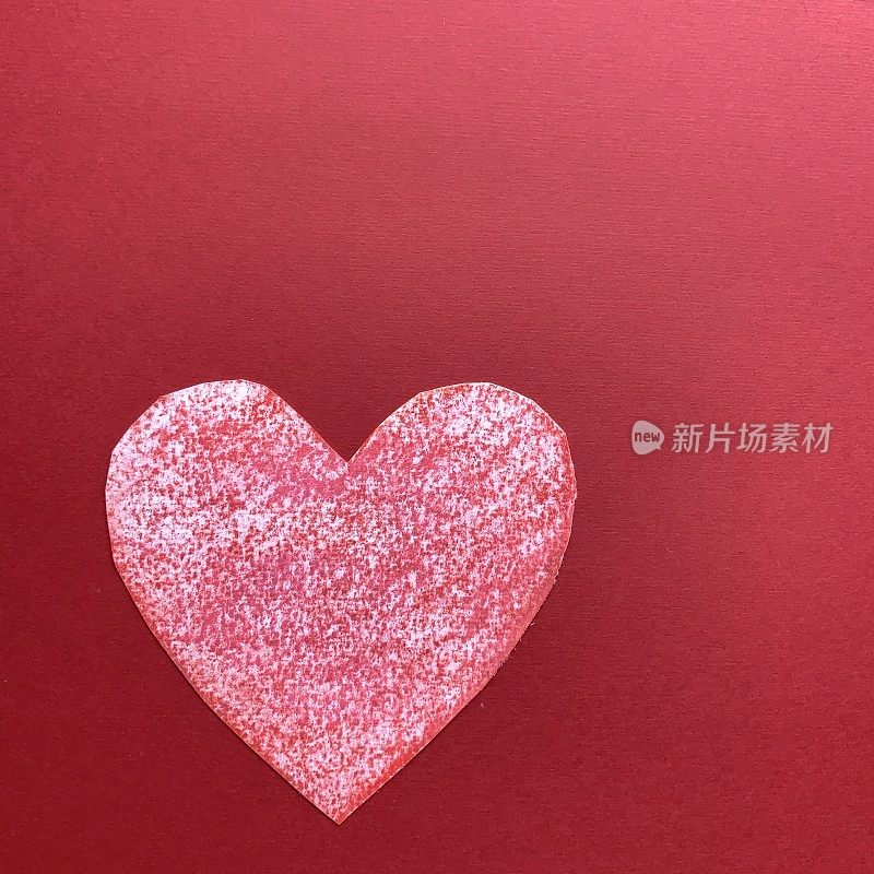 红色的情人心纸