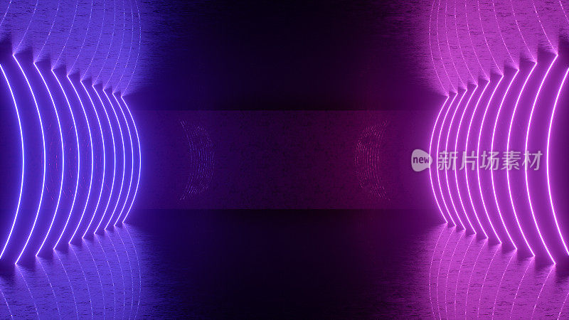 3D空暗室紫外氖激光发光线
