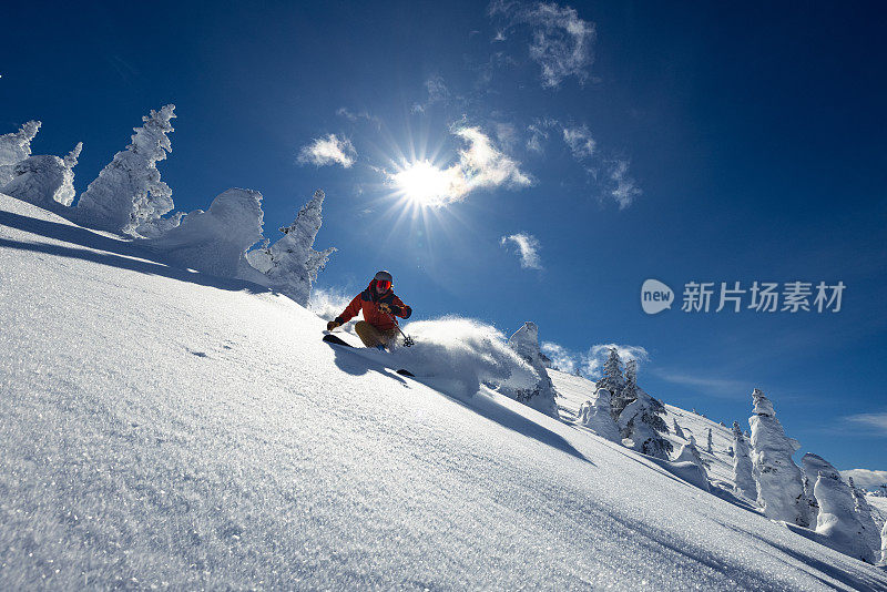 粉滑雪