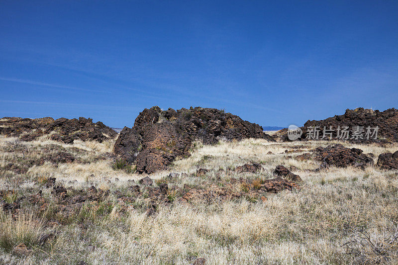 火山景观在熔岩床国家纪念碑在加利福尼亚，美国