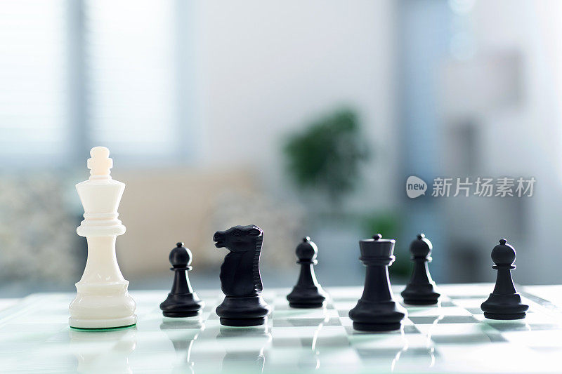 白棋王与黑棋子对战