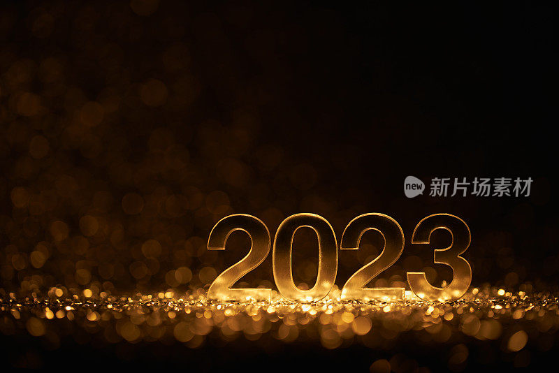 2023年黄金新年离焦灯-派对庆祝圣诞黄金