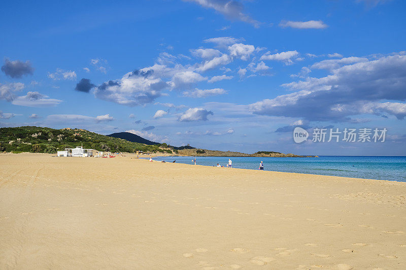 意大利撒丁岛西南部中国海岸的苏朱度海滩