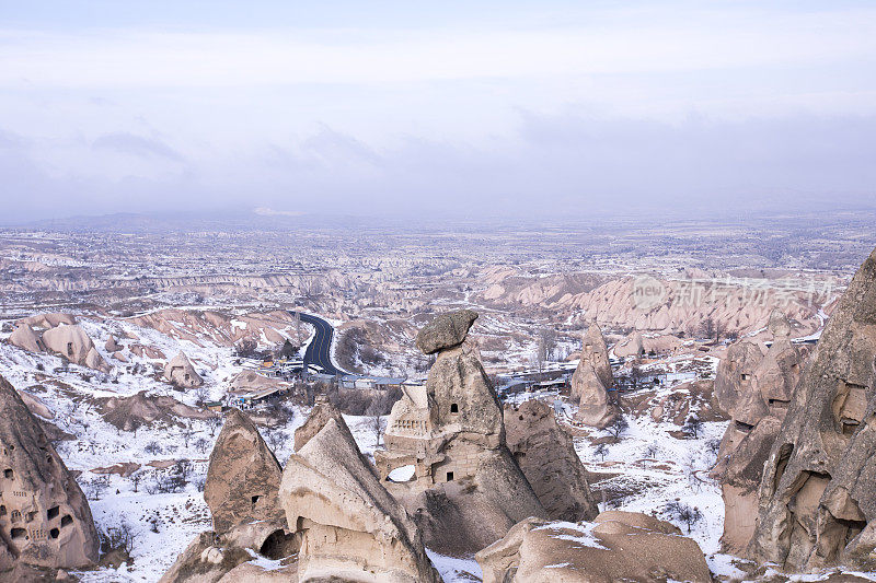 卡帕多西亚的雪景