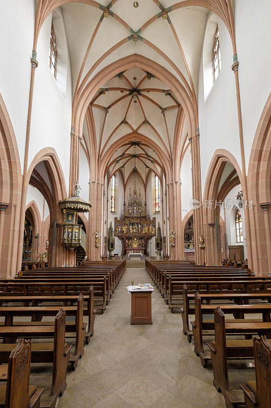 Tauberbischofsheim，圣马丁教堂(浪漫路，Baden-Württemberg，德国)