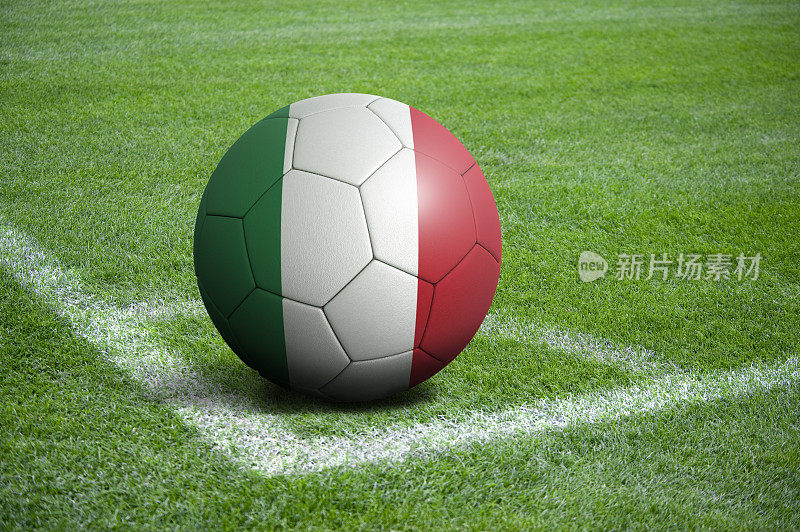 有意大利国旗的足球