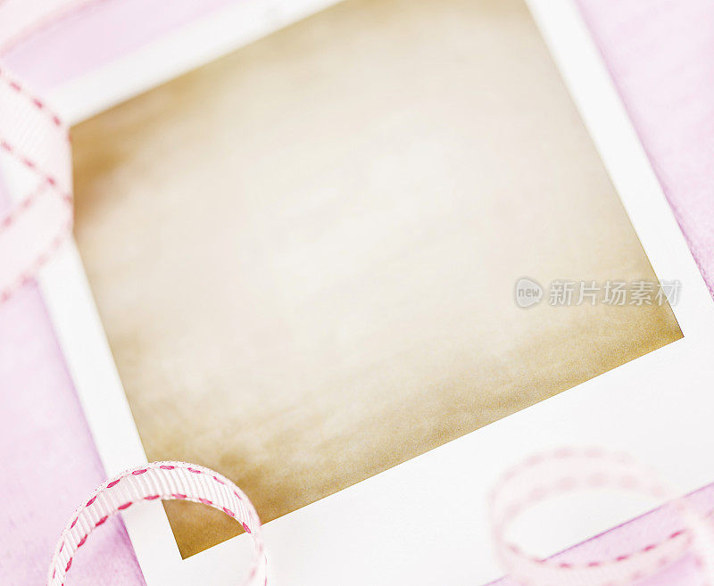 粉红丝带空白相框