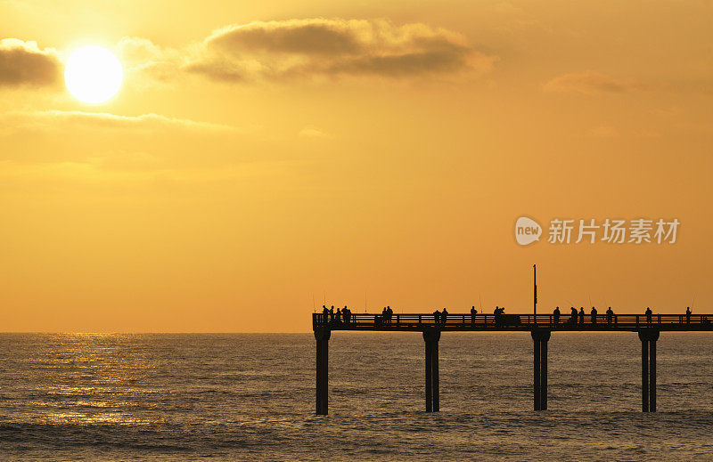 海洋海滩日落