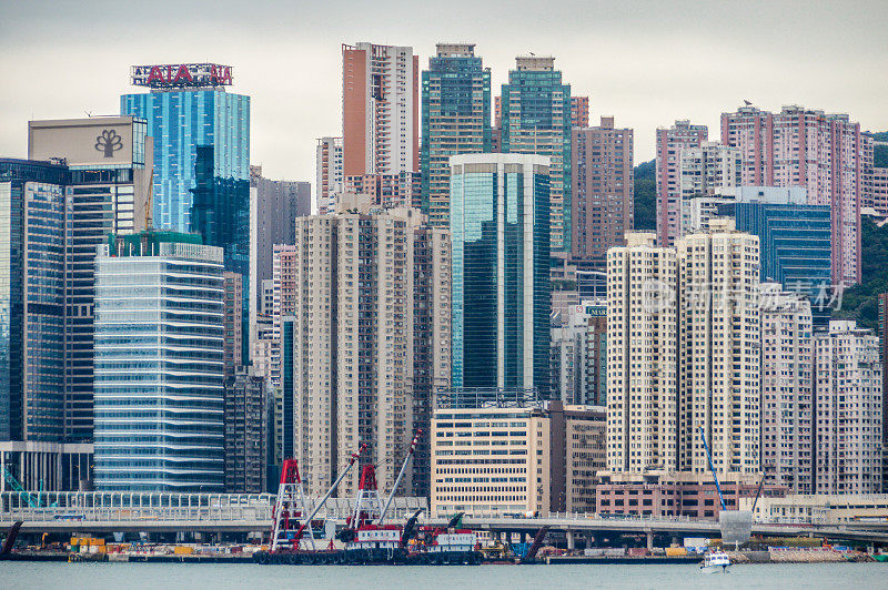 香港的城市景观和天际线