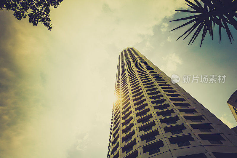 新加坡市中心的摩天大楼