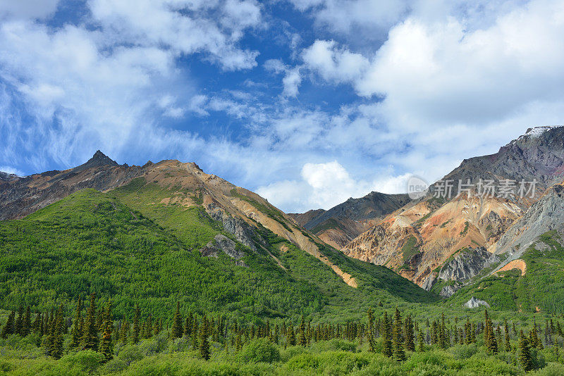 阿拉斯加的风景山