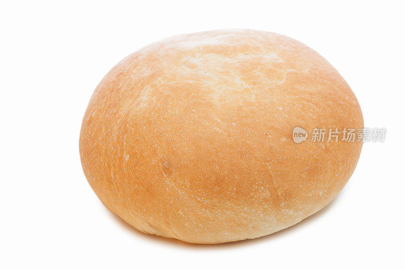白色背景上的白色面包