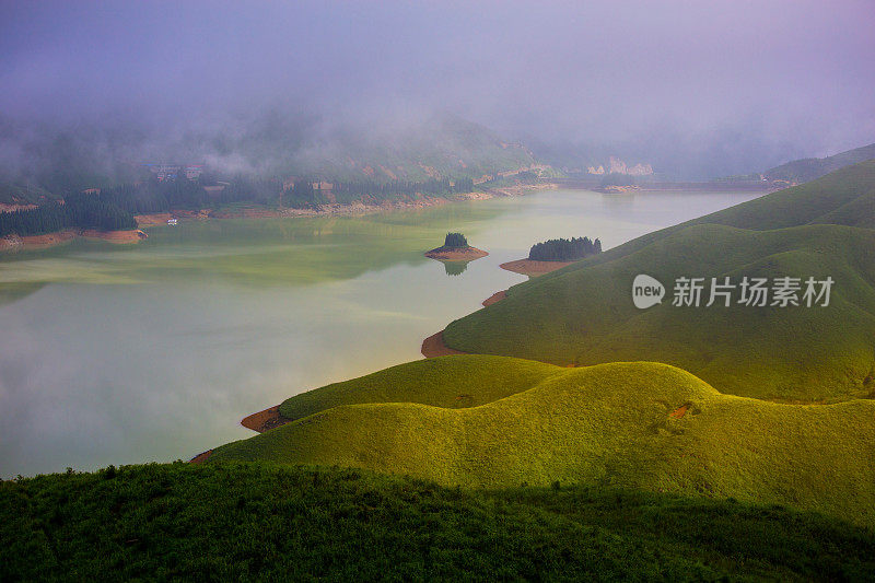 天湖黎明时分，桂林，中国