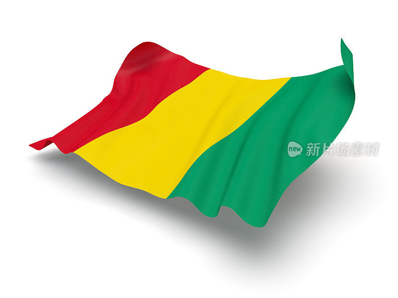 盘旋的几内亚国旗(剪报路径)