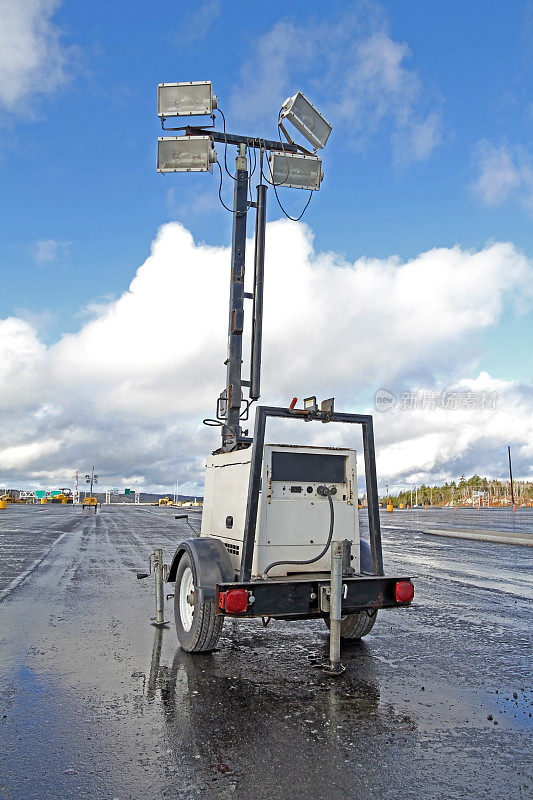 新道路施工现场的便携式照明