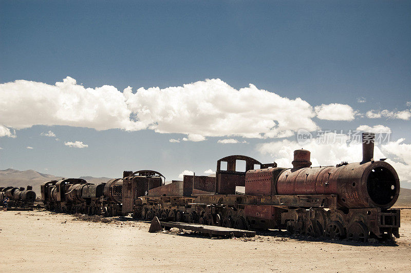 19世纪的老火车，玻利维亚