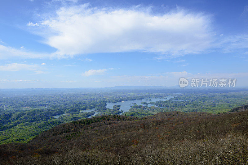 从霍尔斯顿山在田纳西州东北部的风景