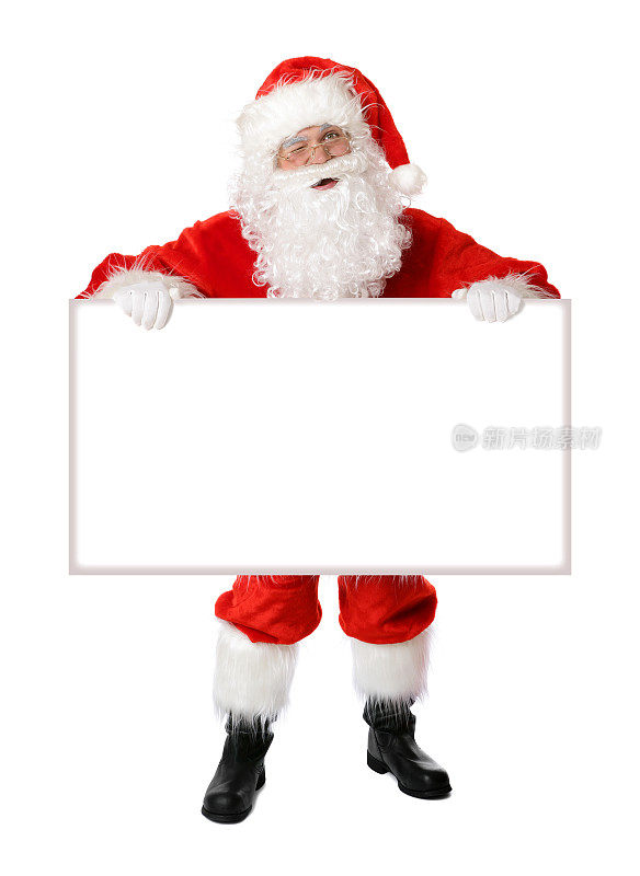 空白标志-圣诞老人的问候(白色)