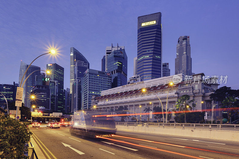 新加坡市中心的街道