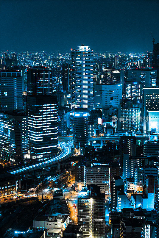 梅田大阪夜，日本