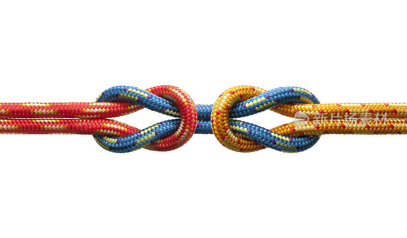两个结的绳子
