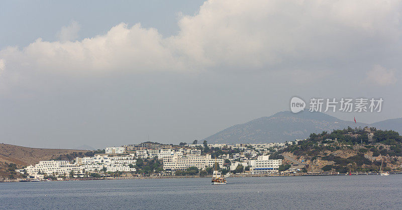 爱琴海海岸波德鲁姆格拉土耳其附近的传统避暑别墅