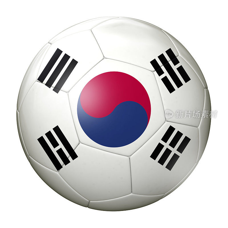 韩国国旗足球足球