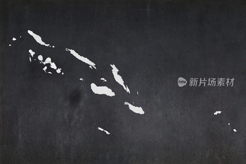 在黑板上画的所罗门群岛地图