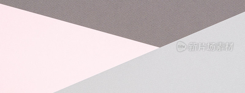 抽象彩色纸纹理背景。最小的几何形状和线条在粉和浅灰色的颜色