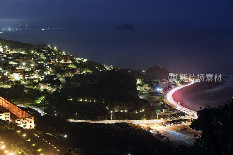 台湾瑞芳小镇夜景