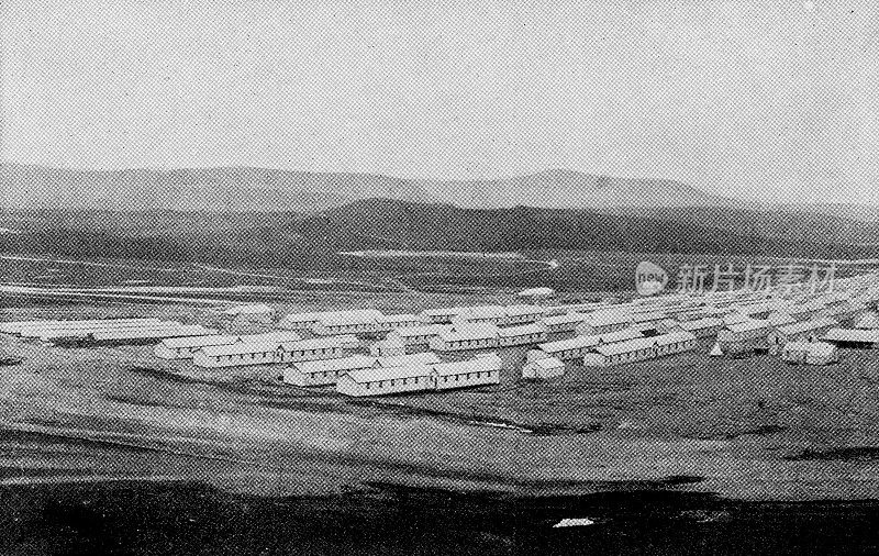 第二次布尔战争中的英国军营，位于南非莱迪史密斯——19世纪