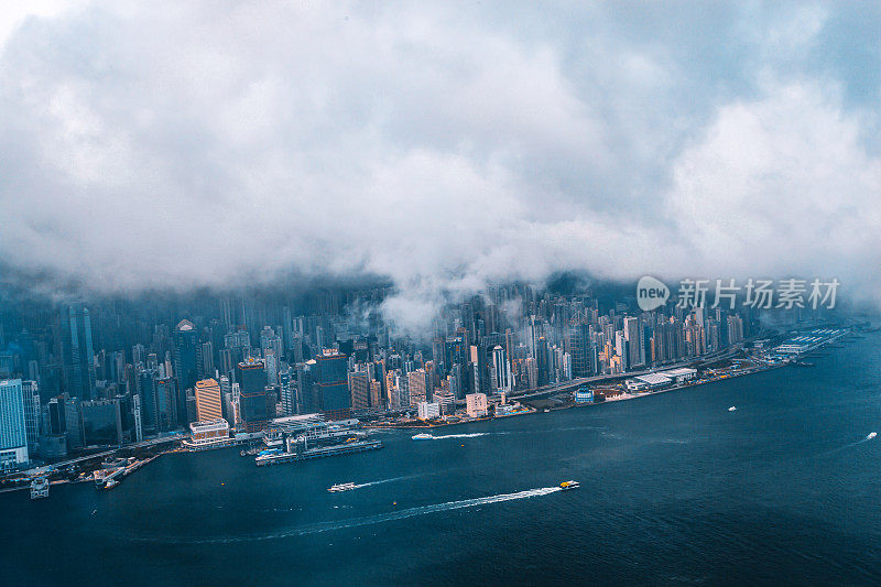 俯瞰香港城市景观