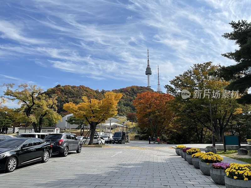 秋天的首尔南山公园