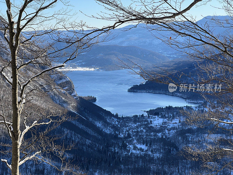 Bohinj湖，朱利安·阿尔卑斯，斯洛文尼亚