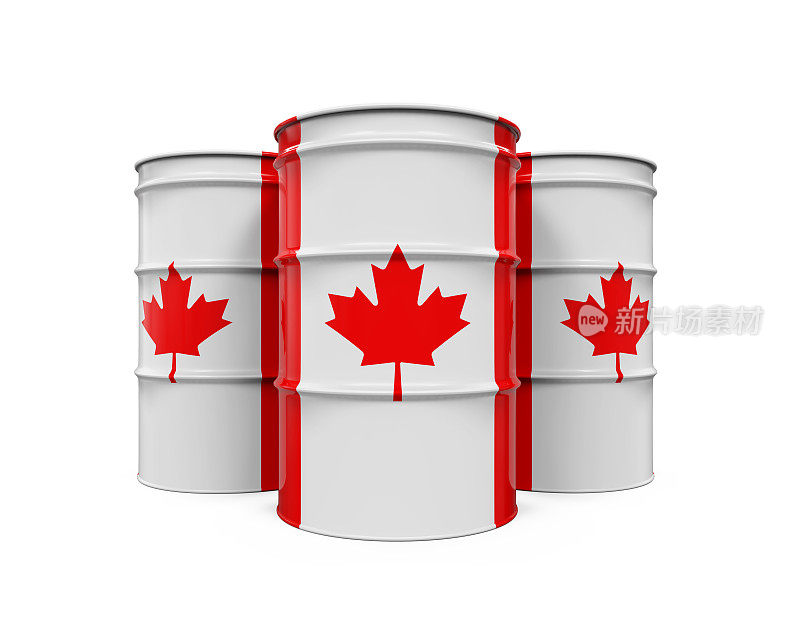 加拿大国旗油桶