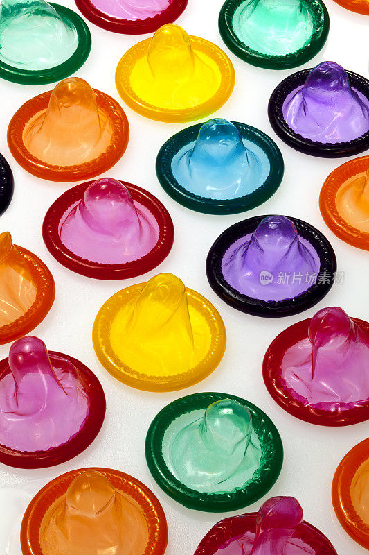 色彩斑斓的避孕套