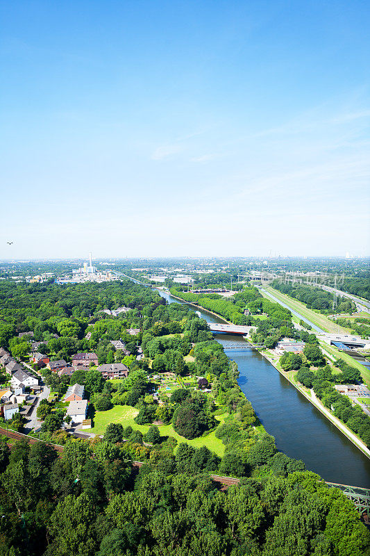 莱茵-赫纳运河和鲁赫别特西侧景色