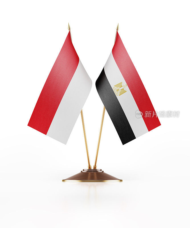 埃及和摩纳哥的微型国旗