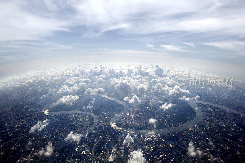空中俯瞰曼谷城市景观