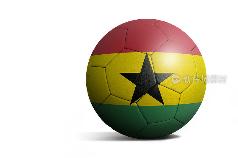 带有加纳国旗的足球