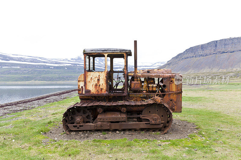 冰岛一辆拖拉机的残骸