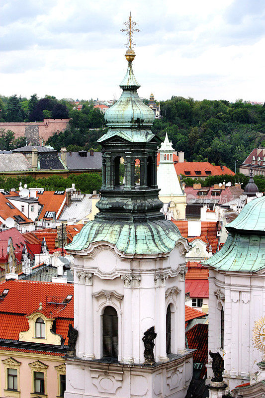 捷克布拉格教堂钟楼