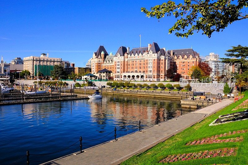 美丽的维多利亚港，温哥华岛，BC省，加拿大